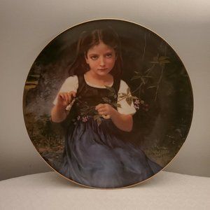Vtg LUCIE Moody Girl Portrait Collector Plate The Beauty of Bouguereau #3288 '79